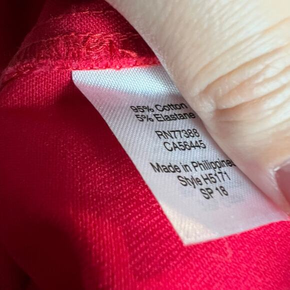 J.Crew Winnie Crimson Red Scalloped Hem Ankle Trouser Pants Size 2 - Picture 9 of 10